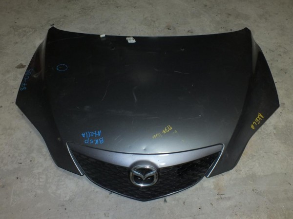  Капот Mazda 3 Axela BK5P BK3P bkep Серый. Хетчбэк